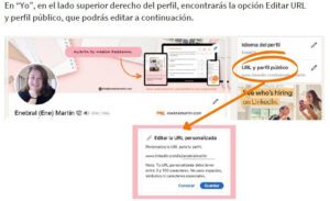 LinkedIn te permite editar / personalizar la URL de tu perfil